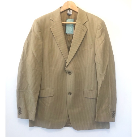 Mexx Woolmark Jacket Suit Blazer Pinstripe Sz 40